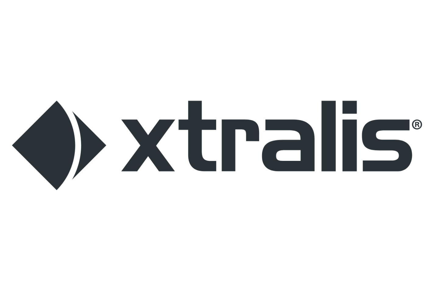 A black and white logo of xtralis