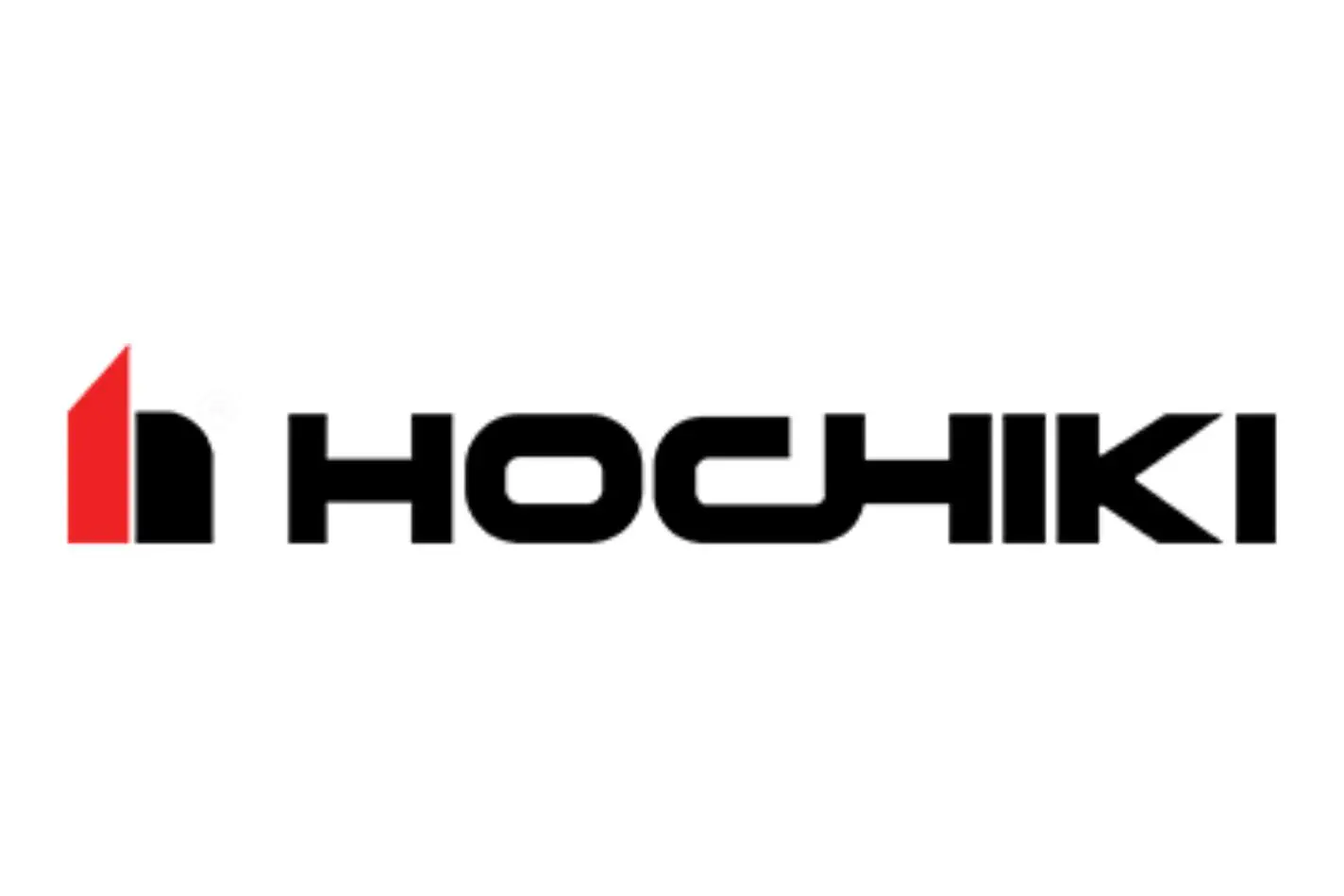A black and white image of the logo for hochiki.